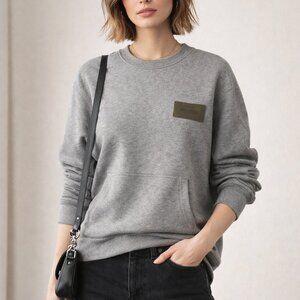 Zadig & Voltaire Grey Crewneck Thick Cotton Sweatshirt